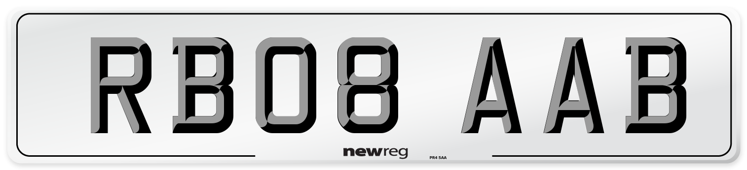 RB08 AAB Number Plate from New Reg